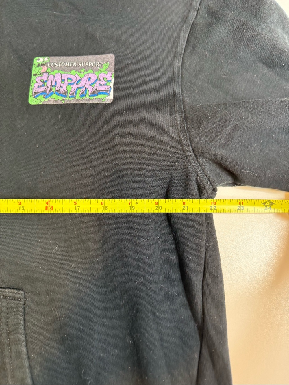 Empyre Black Graphic Hoodie Large Graffiti Skate Streetwear Pullover - Picture 9 of 10
